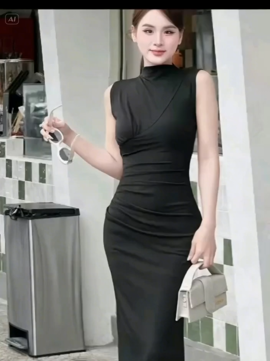 Váy body sát nách cách điệu #váythiếtkế #váydutiec #đầmthietkecaocap #xuhuongtiktok 