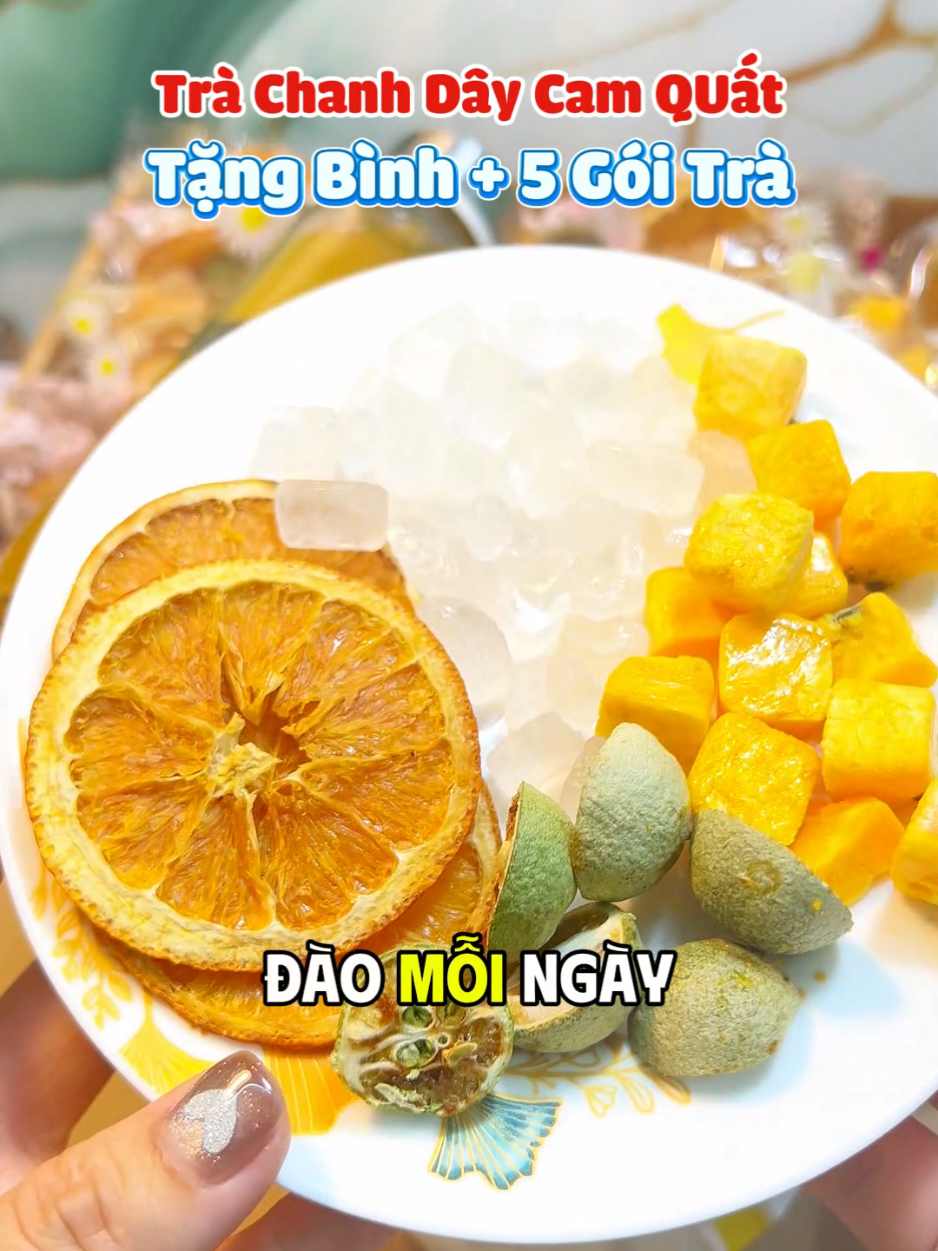 Trà chanh dây cam quất công thức dưỡng trắng của triệu lộ tư rồi mấy bà  #trachanhdaykimquat #tralanam10vi #tralanam #tragungduongnau #dongtrungtuvi #tracomau #tracomau4vi #tradongtrungtuvi 