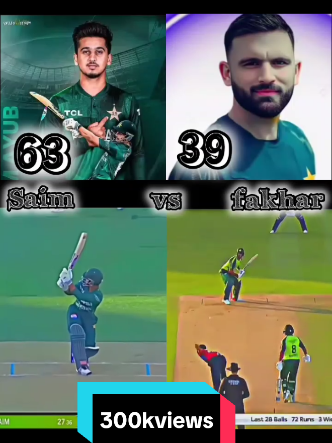 Fakhar zaman vs saim ayub un dono my sy king kon hy fakhar ya saim Check my editing but views problem 😔😌 Alhamduliillah back 2 foryou #video #viral #grow #account #bigbillionstar 