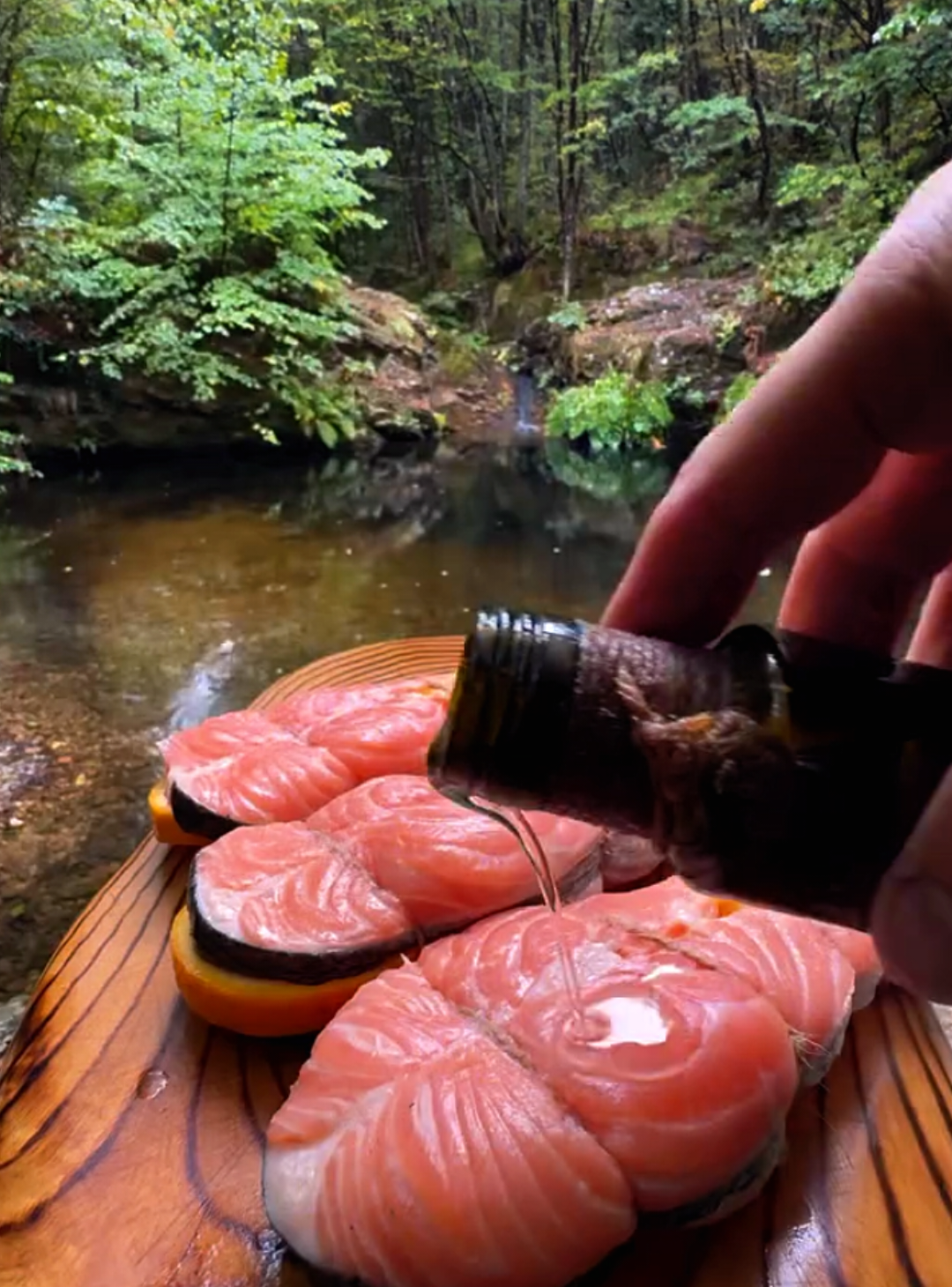 Fish Outdoor Cooking Recipe 😋😋#viral #cooking #outdoorcooking #asmr #asmrfood 