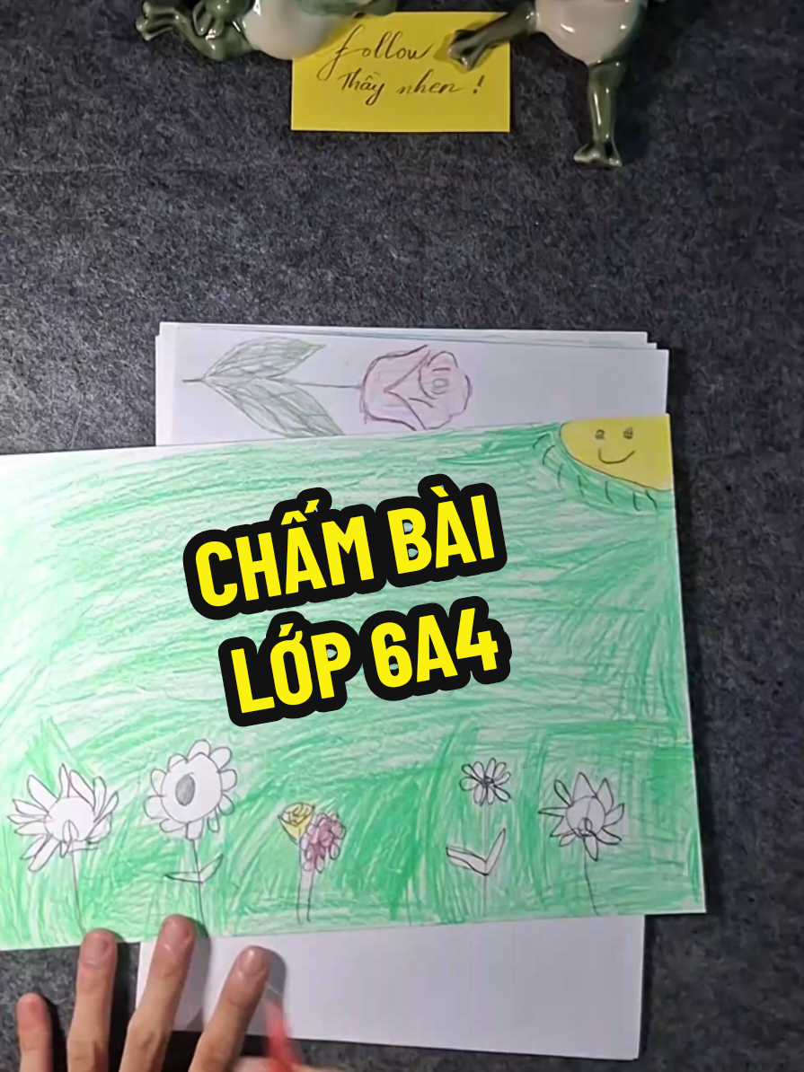 Chấm bài thảnh thơi #hocsinh #art #mythuat #xuhuongtiktok #quaizandayde 