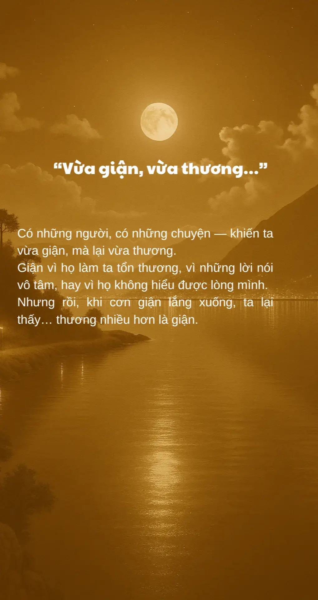 Có những người, có những chuyện — khiến ta vừa giận, mà lại vừa thương. Giận vì họ làm ta tổn thương, vì những lời nói vô tâm, hay vì họ không hiểu được lòng mình. Nhưng rồi, khi cơn giận lắng xuống, ta lại thấy… thương nhiều hơn là giận. Thương vì biết họ cũng đâu cố ý. Thương vì đôi khi, họ chỉ đang loay hoay trong chính nỗi đau của mình. Và thương, vì dù tổn thương đến đâu… ta vẫn chẳng thể ngừng quan tâm. Đó là những cảm xúc rất con người — rối ren nhưng chân thật, mâu thuẫn mà sâu sắc. Bởi trong tình cảm, không phải lúc nào đúng – sai cũng rạch ròi. Có khi chỉ là hai tâm hồn chưa tìm được cách hiểu nhau. Nên, nếu hôm nay bạn đang vừa giận vừa thương ai đó… hãy để lòng mình lắng lại. Thời gian sẽ giúp ta nhận ra — tình thương luôn lớn hơn cơn giận, và yêu thương bao dung vẫn là điều đáng trân quý nhất. 🌿❤️ #docmoingaymotchut 
