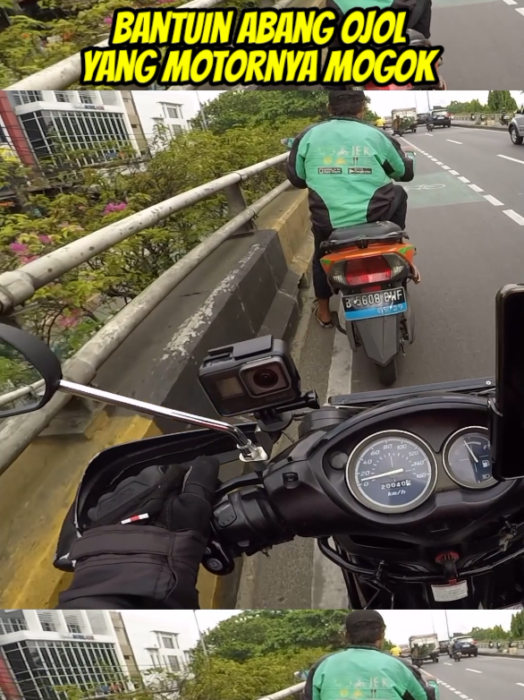 Bantuin abang ojol yang motornya mogok. #jarangriding  #motovlog  #motovlogger  #motovloggerjakarta  #motovloggerindonesia 