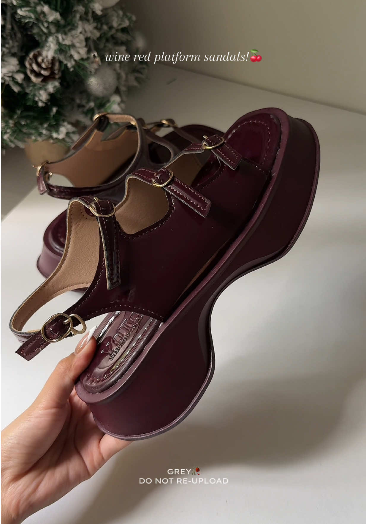 new arrival elegant platform sandals✨ #sandals #platform #platformsandals ⁡#womensandals #wineredsandals 