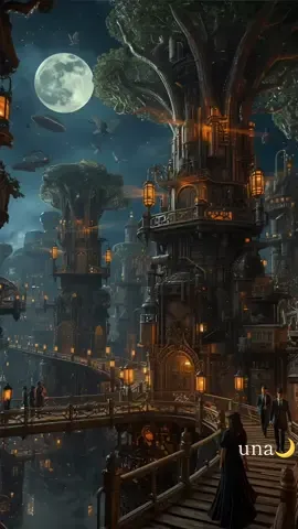 Part 5￤スチームパンクシティに木が生えていたら？🌳⚙️ #steampunk #fantasyworld #Dreamscape #異世界 #moonnight 