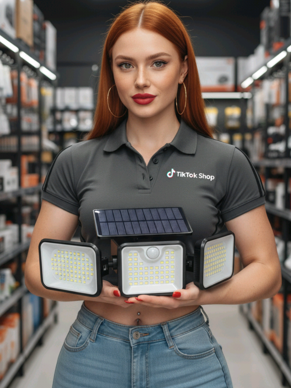 Luminária solos parede refletor. #luminariasolar #led #luminaria  #tiktokshop 