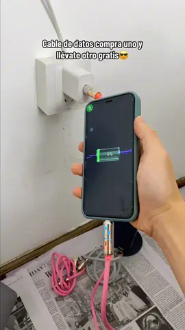 Durante la promoción 😘 disfruta comprando uno y llévate otro envío gratis al mismo tiempo 🚢 Date prisa para comprar 💪 No hay mucho stock 🚨#chargingcable #datacable #charger #fastcharger #tiktokmademebuyit 