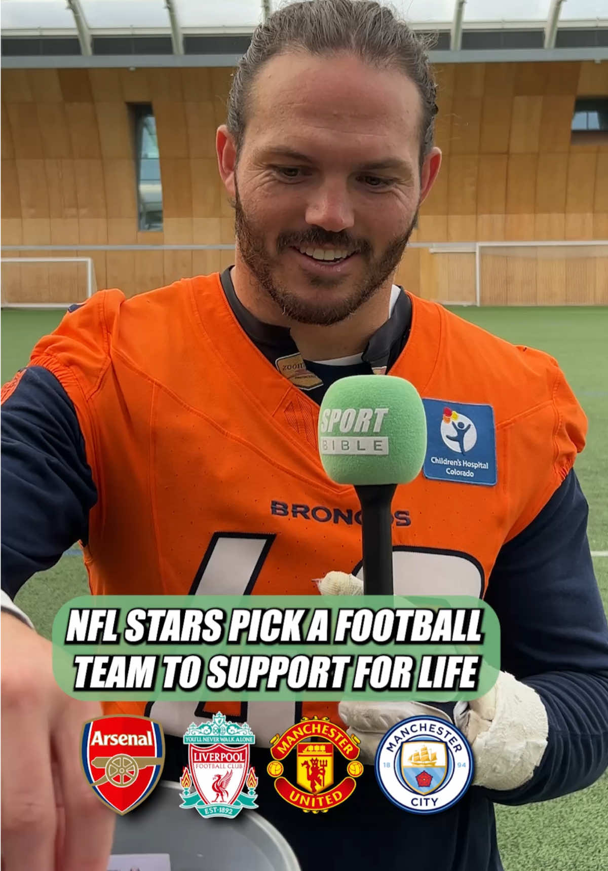 We asked NFL stars to pick an English football club to support for life ⚽🏈 Did your team get picked? 👀 @NFL UK & Ireland #nfl #broncos #jets @Denver Broncos @New York Jets @Mansfield Town FC @Leeds United @Wrexham AFC @Luton Town FC @Stoke City @Birmingham City FC @Newport County AFC 