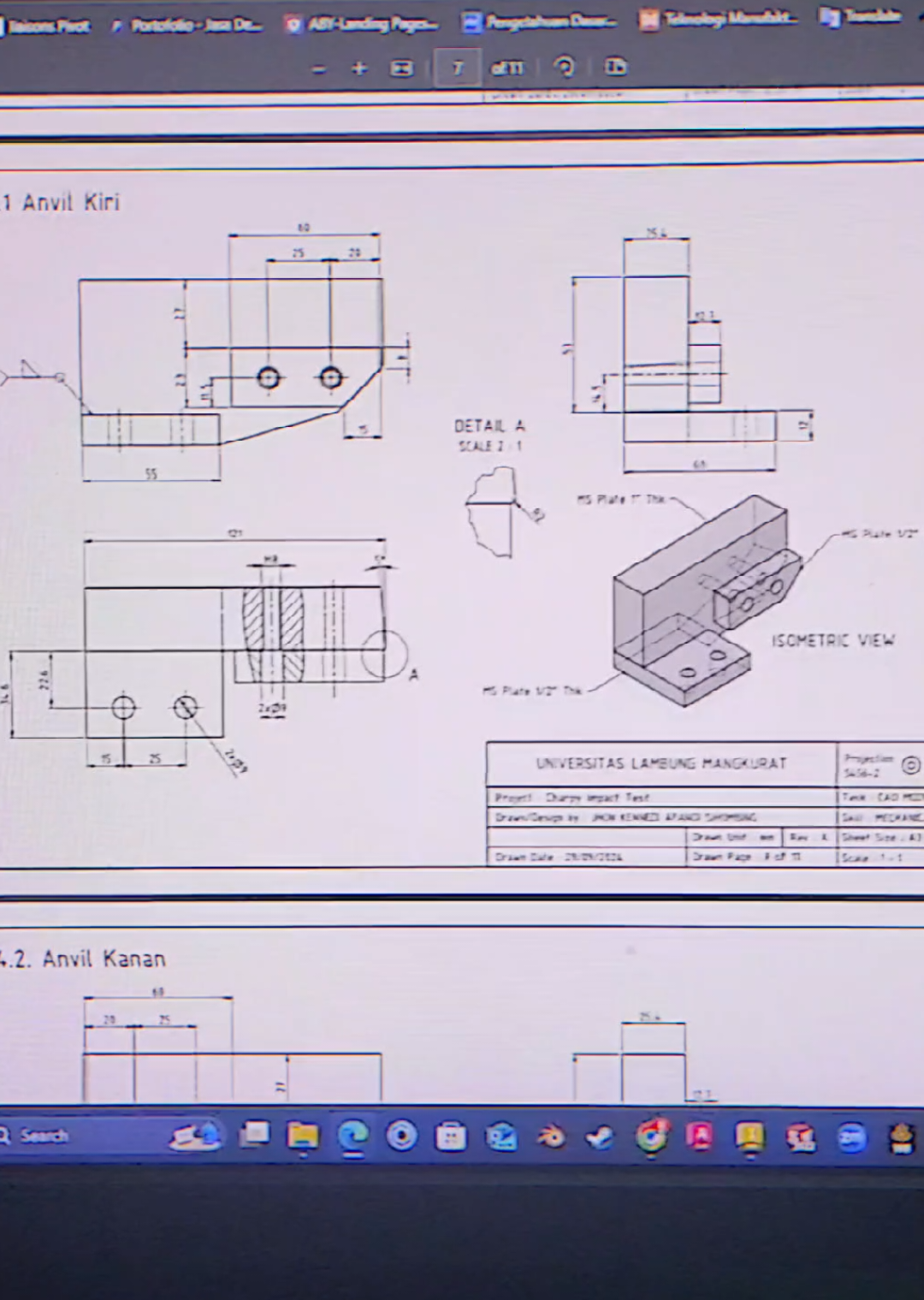 Menyenangkan bukan ? #gamtek #gambarteknik #teknikmesin #mechanicalengineering #cad 