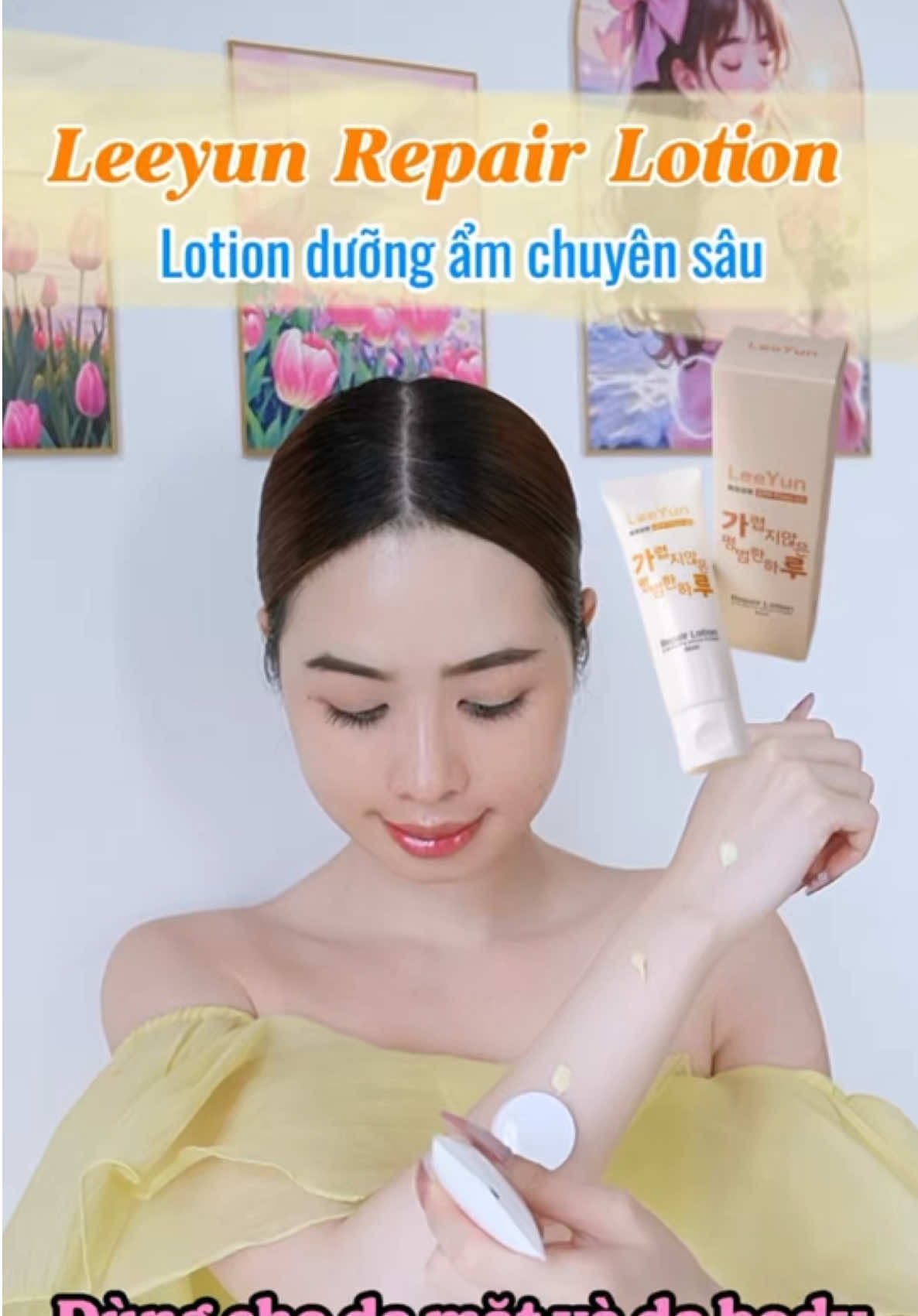 Lotion dưỡng ẩm chuyên sâu dùng được cho cả da mặt và body nha 😚 #Leeyun #LeeyunRepairLotion #SkinTok #SkincareRoutine #BeautyReview
