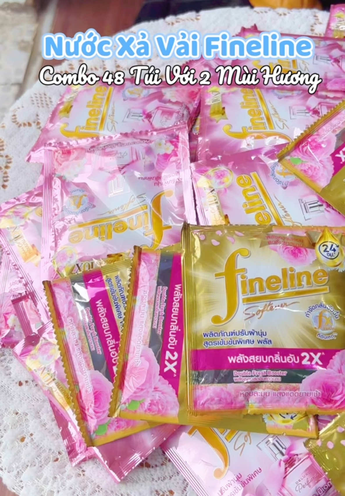48 túi nước xả vải fineline #metruc #xh #nuocxavai #nuocxavaithailan 