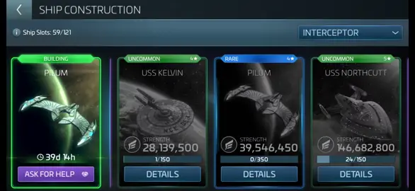 The pilum has been added to my growing fleet! I've heard it's a pretty great ship for pvp #startrekfleetcommand #romulanship #romulanempire 