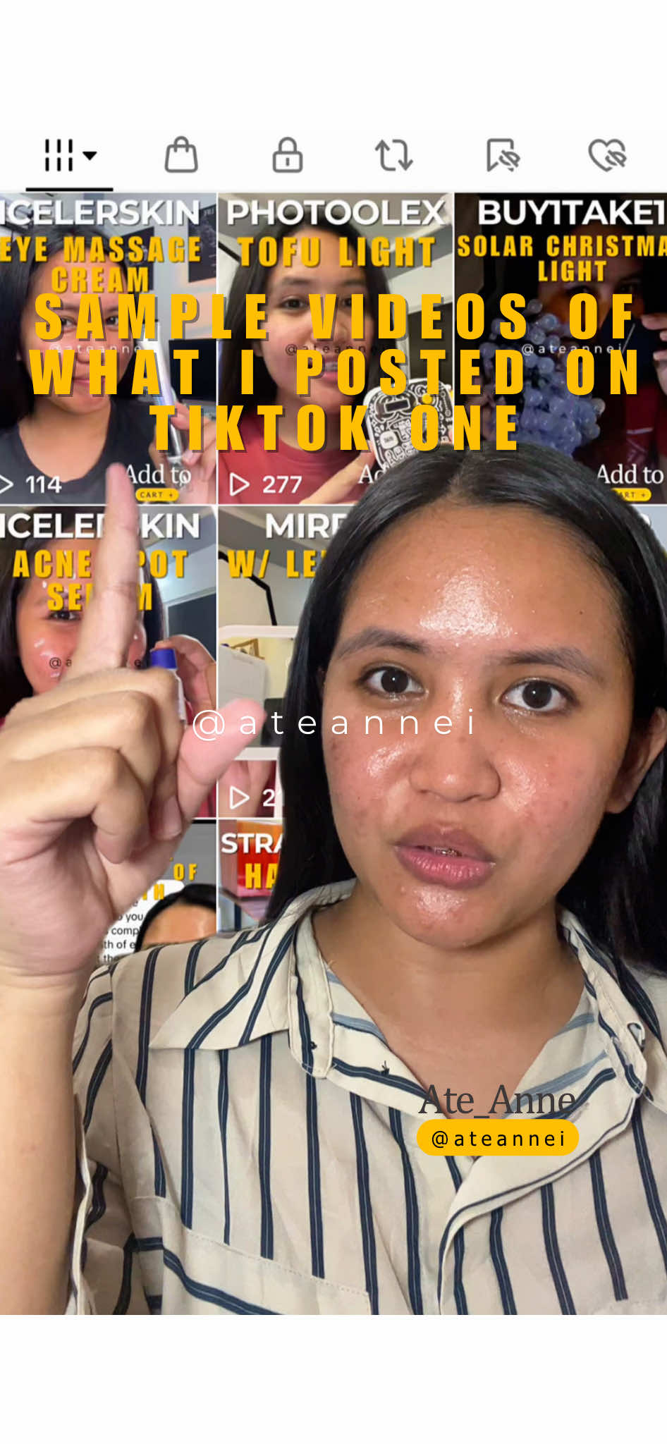 Replying to @🧿 Tenshi 🎀༘⋆ᡣ𐭩˚🪬 pwede niyo po icheck ang mga videos na naipakita ko para may idea din kayo ano ano ang mga pinopost sa tiktok one! #tiktokone #tiktokaffiliate #campaigncontentcreator #campaign #ateannei 