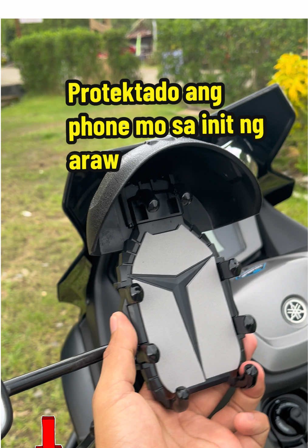 Hindi na umiinit ang phone mo kahit tirik ang araw dahil dito sa Motorcycle Phone Holder with Sunshade Cap! #motorcyclephoneholder #mobilephoneholder #motorcyclephoneholdersunshade #phoneholderwithumbrella #rideressentials #fyp #trending 