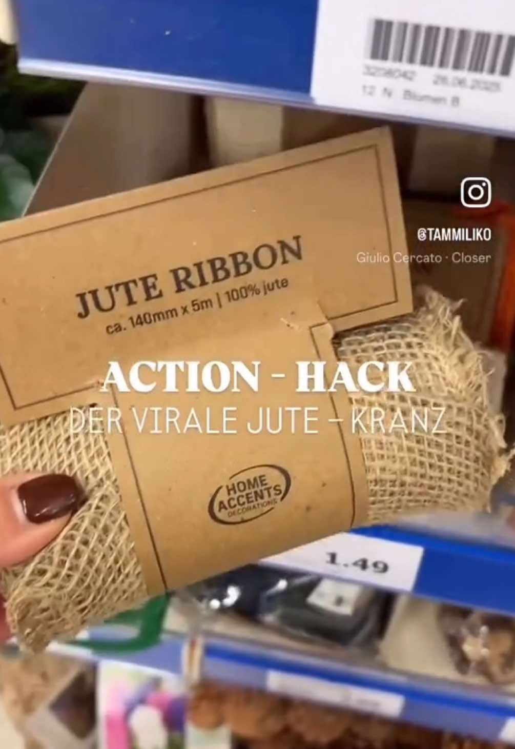 Folge mir auf Instagram für mehr @tammiliko Wirklich so einfach und das Ergebnis ist so wunderschön! Dafür brauchst du nur ein Metallring , Juteband, Schnur, Klebeband und eventuell ein bisschen Dekoration. Wie findest du ihn? Und hast du schon deinen Herbstkranz? #jutekranz #diykranz #herbstdeko #viralevideos #action   