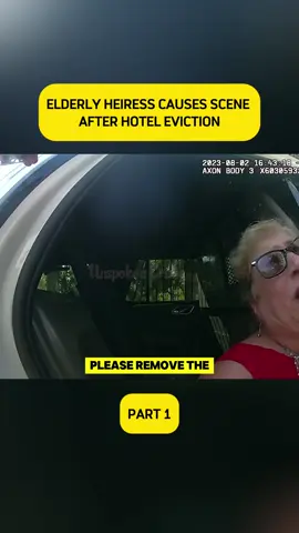 Elderly Heiress Causes Scene After Hotel Eviction #cops #police #bodycam #foryoupage #1 