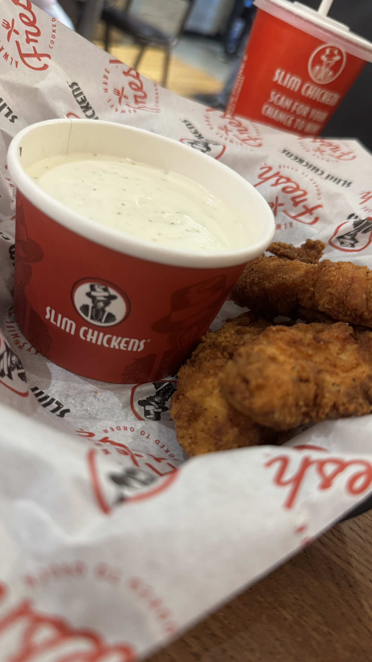 🚨 @Slim Chickens UK have just made all our dreams come true with their new dip..  BIG RANCH POT 👏🏼🤤😍 Available NOW at @St David’s Cardiff - run, don’t walk! 🍗 #slimchickens #cardiff #ranch #cardifffood  @Promote.io 