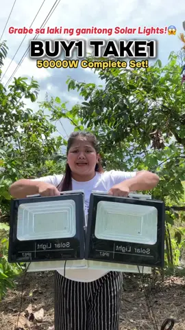 Grabe sa laki at lapad ng ganitong solar lights 50000W Solar Lights buy1 take1! #solarlights #solarlightsindoor #solarlightsoutdoor #solarlightbuy1take1 