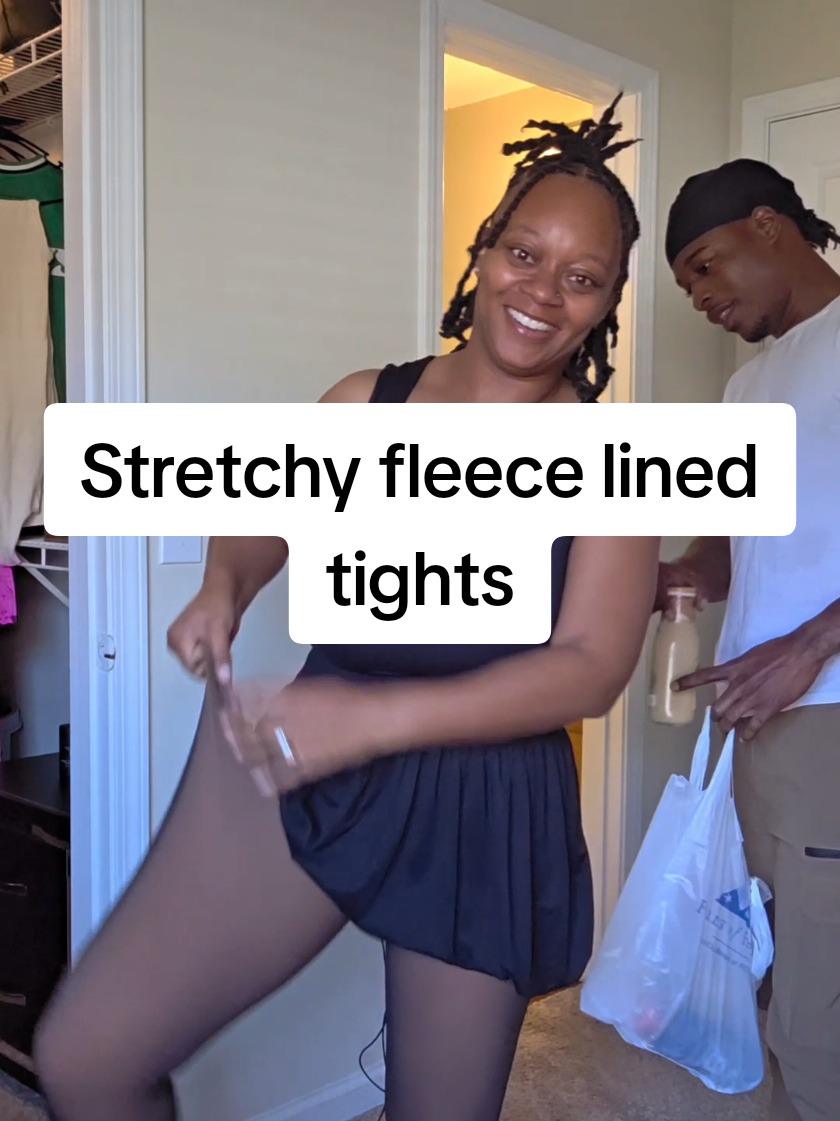 Wear skirts and dresses all year long. These fleece lined tights are comfo and great quality. I'm 5'4 160 and I got a L/XL for reference. #fleecelinedtights #tightsfashion 