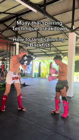 Spinning back fist setup 🔥 #fyp #muaythai #sparring 