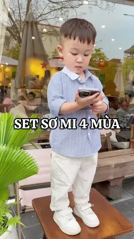 Set sơ mi 4 mùa siu đẹp nha mấy bà, săn liền kẻo lẻ size là tiếc lắm nè 🤗🤗#setsomichobetrai #quanaotreem #xuhuong #viral #somibetrai 