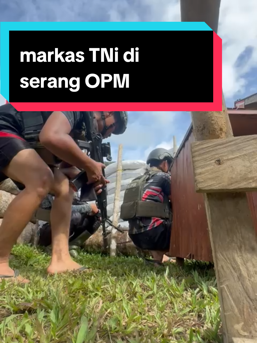 kontak tembak TNi sama OPM di markas TNI di serang habis