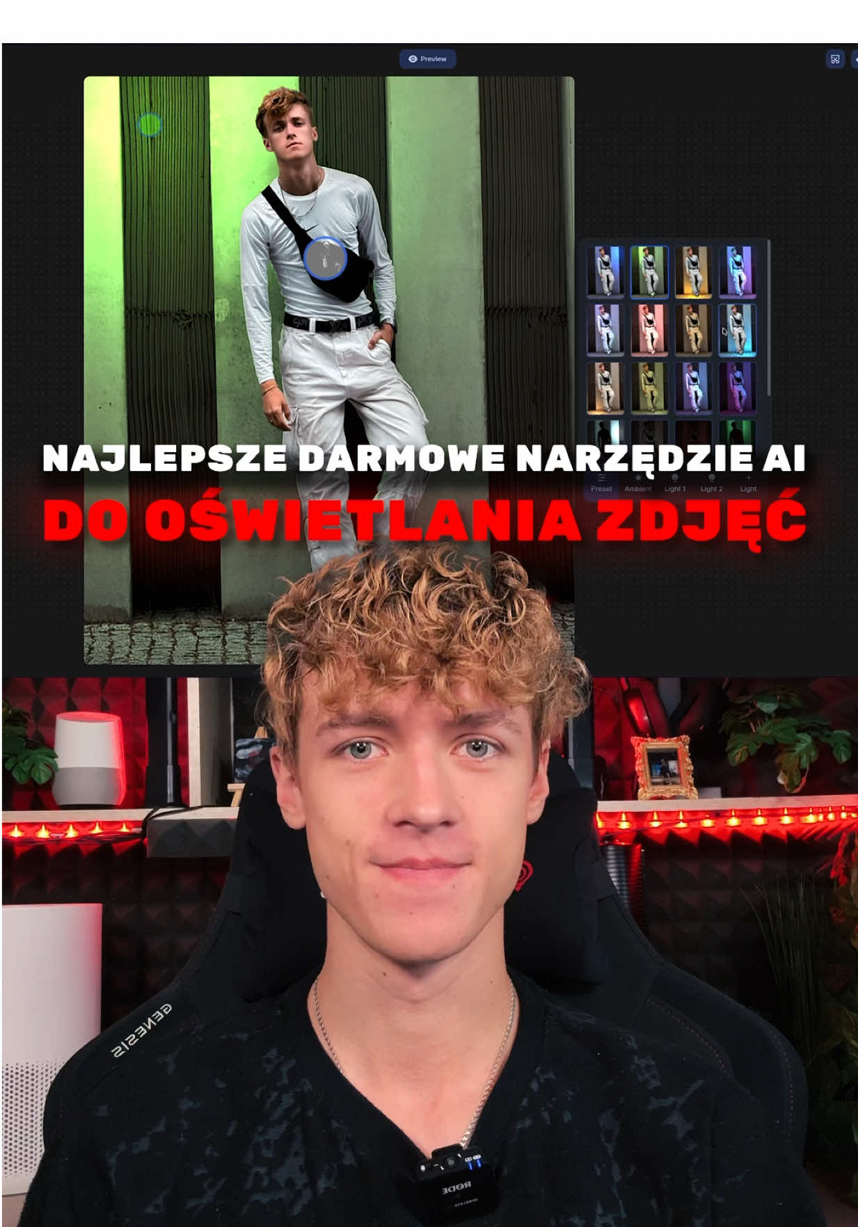 Jak bezpłatnie poprawić oświetlenie swoich zdjęć 🔥 Link do Paczki AI na moim profilu 🔗  #AIImageRelighting #AIPhotoEditing #RelightAI #ClipdropRelight #PincelAI               