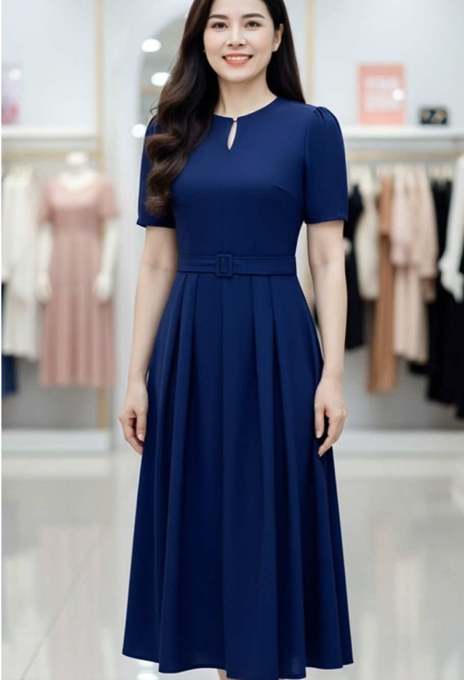 Chiếc đầm thiết kế tạo nên sự khác biệt cho chị em trung niên #damtrungnien #vaytrungnien #vaythietke #damdutiec #vaydutiec 