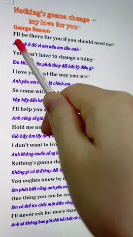 Nothing’s gonna change my love for you #lyrics #relax #studyenglish #singing #nothinggonnachangemyloveforyou 