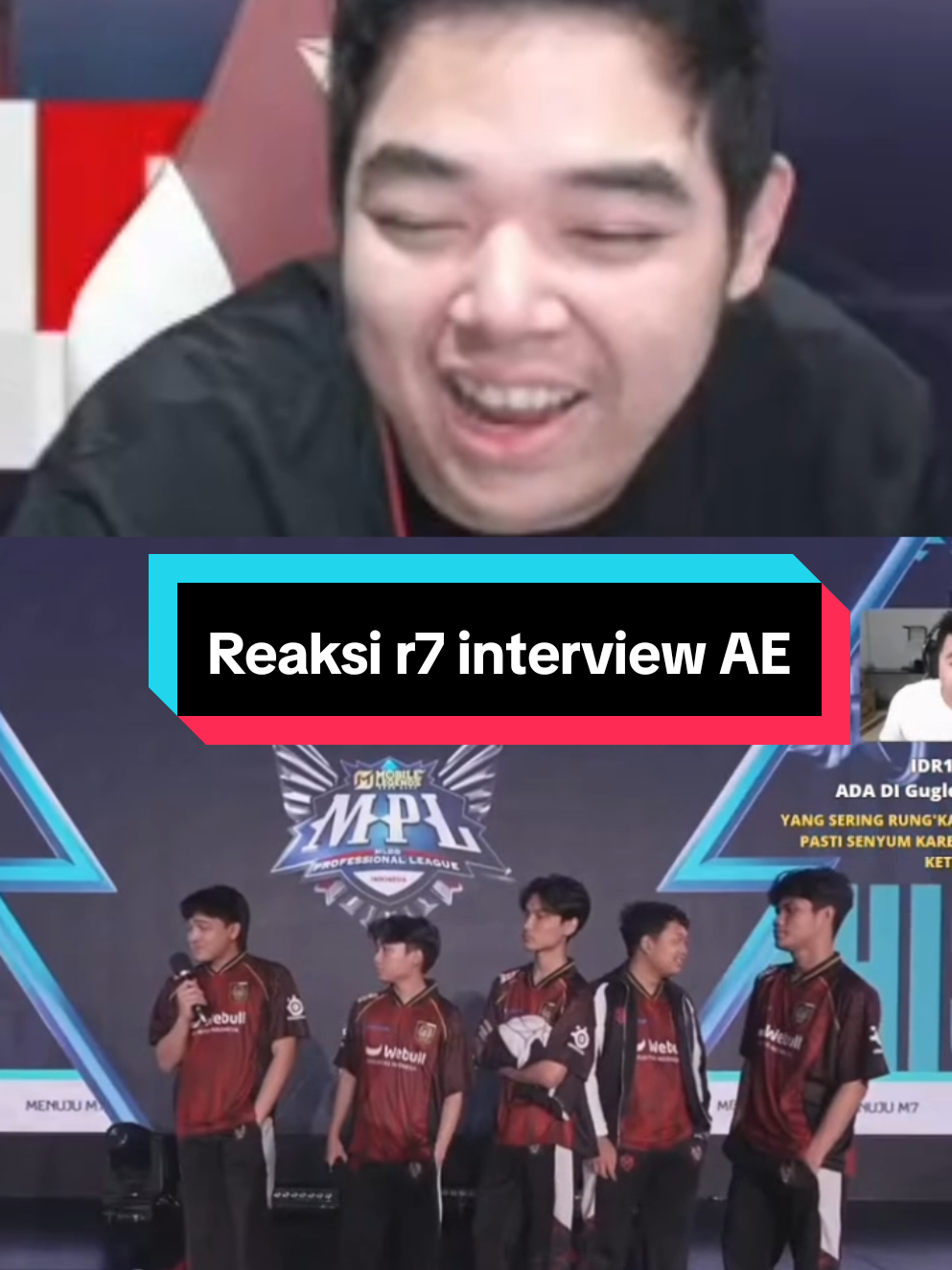 Reaksi r7  full AE interview, r7 ngakak AE sindir rrq, AE gak ada gamplay! full sindiran RRQ dari AE #r7 #interview #9embiraMabar #TiupLilinBarengFanny #MLBBIDCreator 