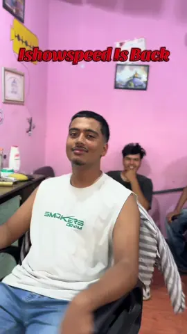 Hello 👋 The Real-G @IShowSpeed (@zlichgotnochill ) is back !  Fresh bust fade on point! Who’s next in the chair? 💈 Rate it 1-10 #BustFade #Haircut #Barber 