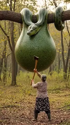 Can snake swallow zebra #goviral #fypシ #aifilter  