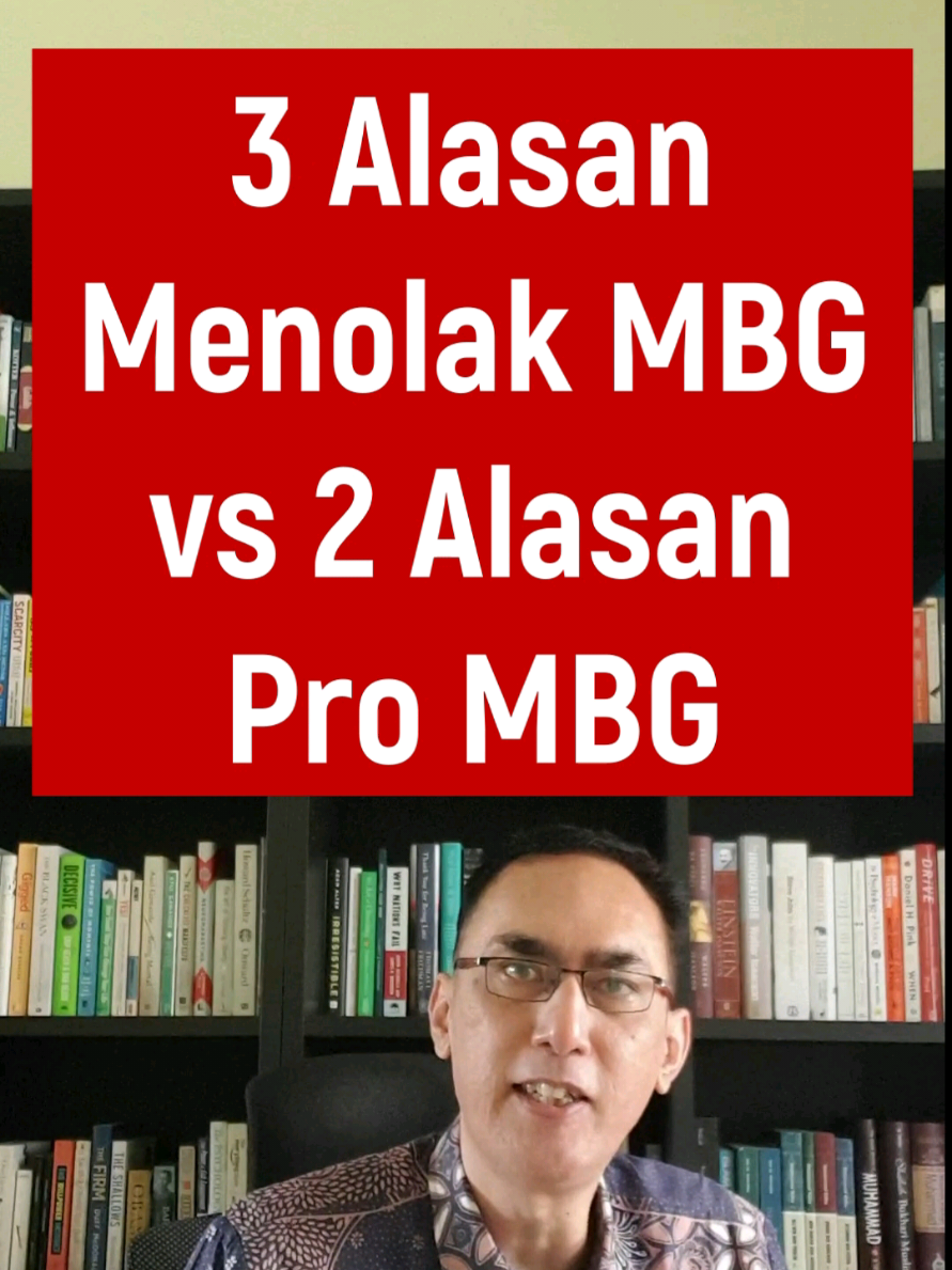 3 alasan menolak MBG dan 2 alasan mendukung MBG.  #mbg  #ekonomi  #keuangan 
