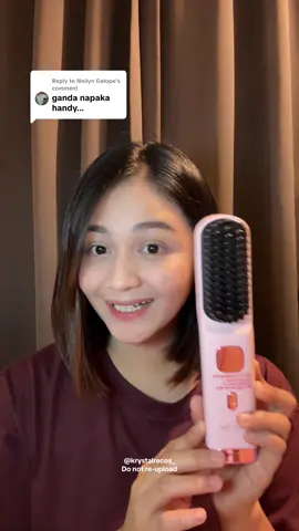Replying to @Neilyn Galope #thermalbrush #wirelesshaircomb #portablestraightener 