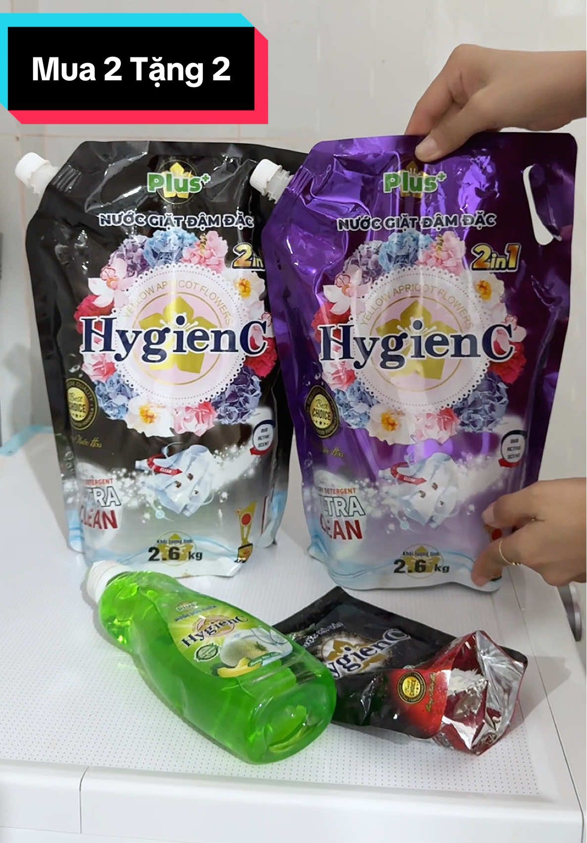Combo 2 túi nước giặt HygienC tặng 2 phần quà ❤️❤️❤️#nuocgiat #nuocgiatxa #nuocgiatxahygienc #nuocgiathygienc  @Cái Tiệm Mẹ Kui 