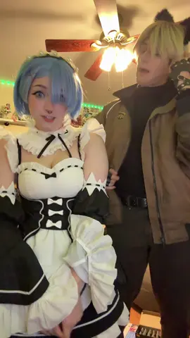 @moon number one cosplay character duo [#residentevil#remrezero#rezero#leonkennedycosplay#remcosplay]