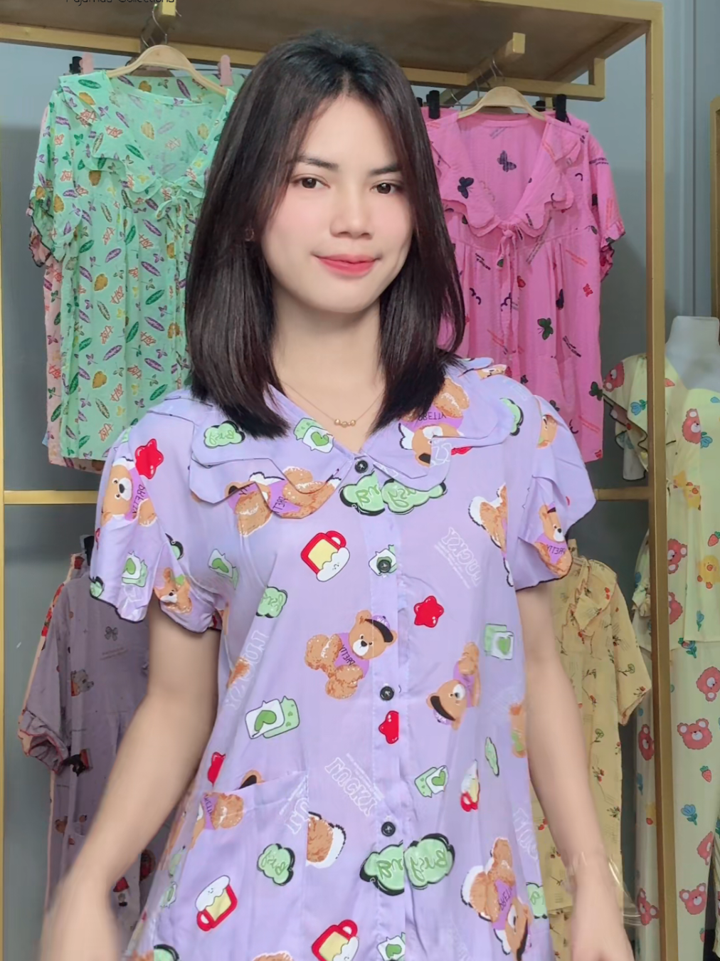 #thoonpajamascollecton #tiktokmyanmar2025❤️ #nightdress #ရောင်စုံရမယ်နော် #Thoon 