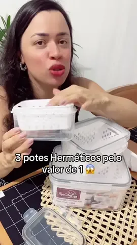 3 Potes Herméticos organizadores de geladeira pelo precinho de 1 ! Perfeitos! #poteshermeticos #organizadores #enxovaldecasanova #acheinashopee #tiktokshop 
