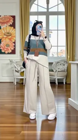 Set Vioni Blouse + Celana Cargo Cantik Muslim Santai Nyaman Bahan hayako knitt #set #oneset #blouse #ootdfashion #trending 