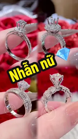 Nhẫn nữ kim cương thiên nhiên đẹp xuất sắc💎💎 #thanhtrungdiamond #thanhtrunglongngoc #longngocluxury #kimcuongthiennhien #nhannu 