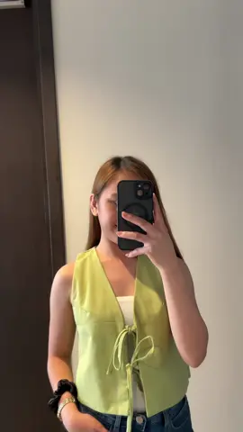Dress up, express yourself and slay the day with this self-tie linen vest 🫶 #trendy #vest #fyp 