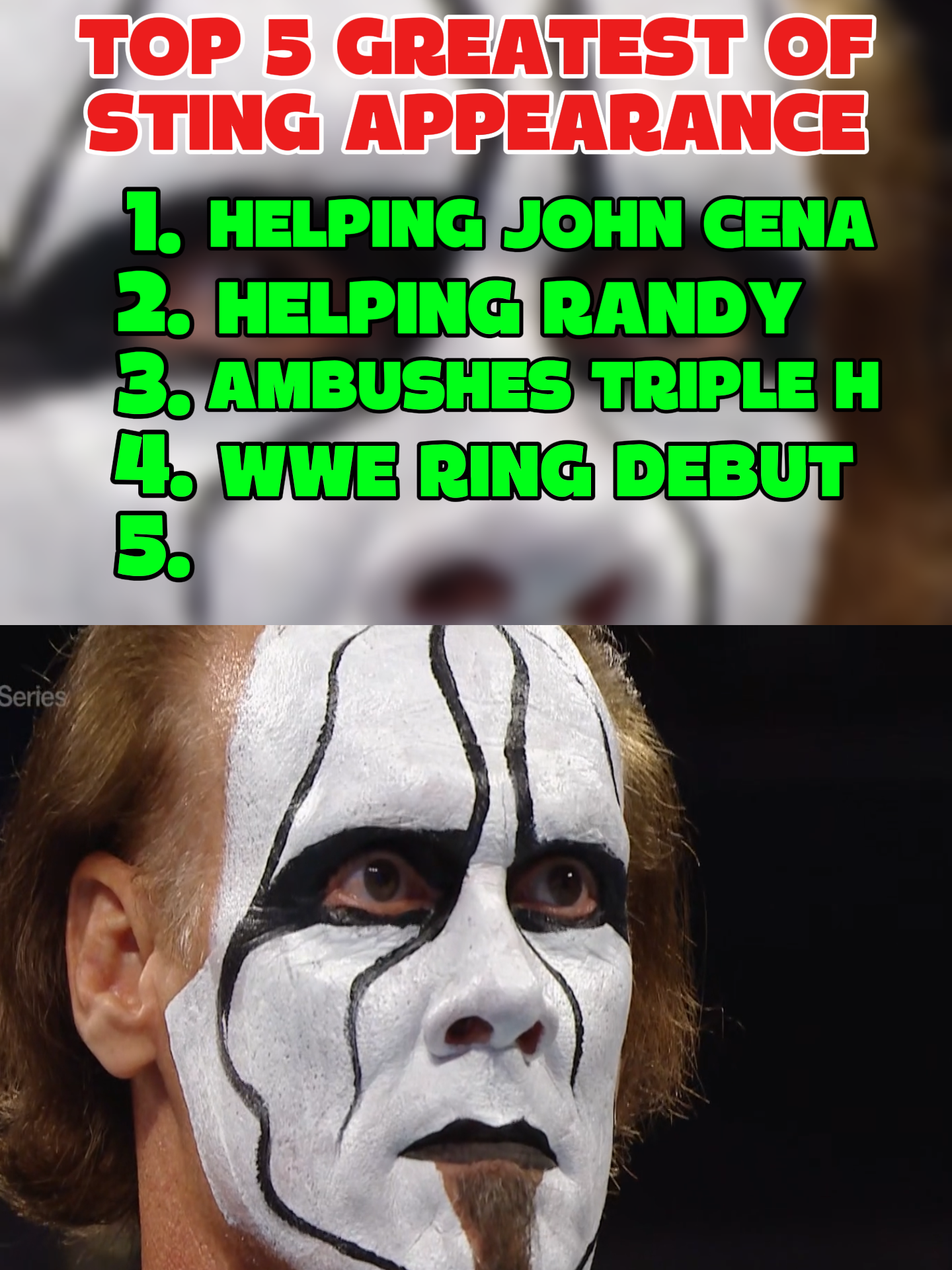 TOP 5 Greatest of Sting Appearance #WWE #wweraw #wwefan #wwetiktok #wwesmackdown #wwefans #wwechallenge #wweuniverse #fyp #fypシ #foryoupage #brocklesnar #randyorton #codyrhodes #romanreigns #johncena #sethrollins #cmpunk #therock
