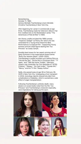 #michelletrachtenberg #turning40 Today would have been Michelle Trachtenberg’s 40th birthday today!!!