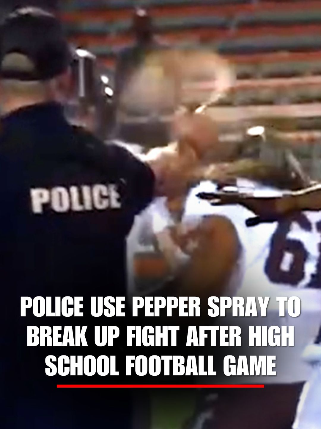 POSTGAME CHAOS: Tensions erupted after a high school football game in Ohio, prompting police to use pepper spray to break up multiple fights during the postgame handshake.