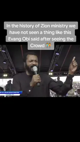 In the history of Zion ministry we have not seen a thing like this  Evang Obi said after seeing the Crowd  #ngorokpoala2025 #zionvibes #zpmomlagos #zionmyhome #zionprayermovementoutreachlagos 