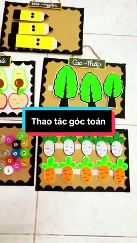 Bảng thao tác góc toán#trangtrilophocmamnon #mamnongiaitri #xuhuongtiktok 