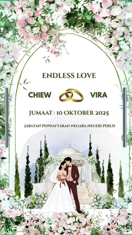 Tahniah dan setinggi-tinggi penghargaan diucapkan kepada pasangan pengantin baru, ENCIK KANG CHIEW AUN dan PUAN VIRA PERA ANANDA SIHOMBING atas penyatuan cinta ini. Semoga perkahwinan yang dibina ini menjadi asas kepada kehidupan yang penuh keberkatan, dihiasi dengan kesetiaan, persefahaman dan kasih sayang yang berkekalan. #MalaysiaMadani #MadaniBekerja #KDNSejahteraMadani  #KDNIhsanMadani #RakyatDiHatiJPN