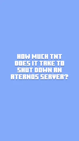 How much TNT to crash an Aternos server!?! #Minecraft #meme #aternos