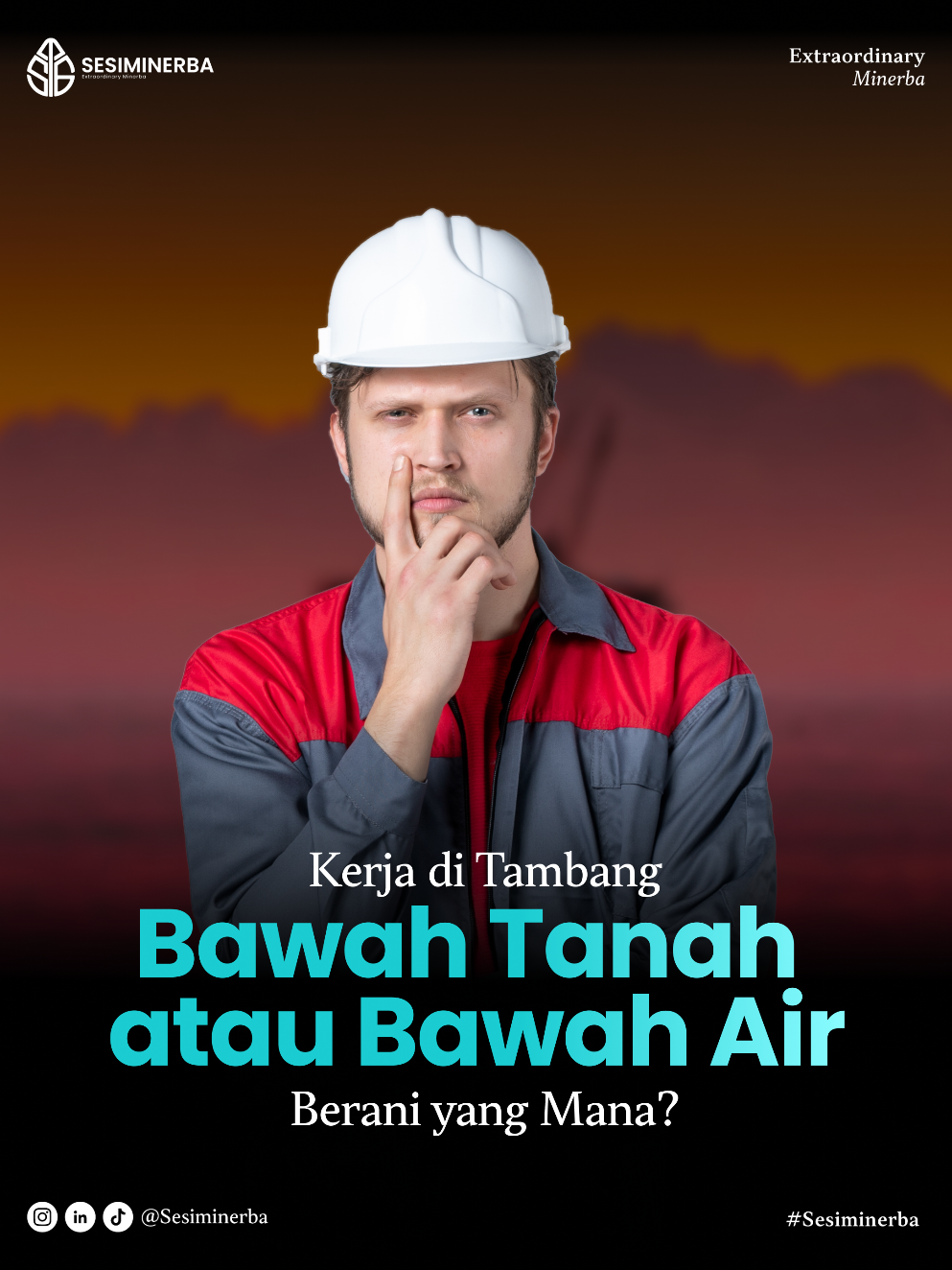 Industri pertambangan punya banyak tantangan — dari eksplorasi bawah tanah sampai operasi bawah air. Keduanya menuntut keahlian, ketahanan, dan keberanian tingkat tinggi. Kira-kira kamu lebih siap kerja di mana? 🌍⚒️ __ #Sesiminerba #ExtraordinaryMinerba #MiningIndustry #TambangIndonesia #kerjatambang 