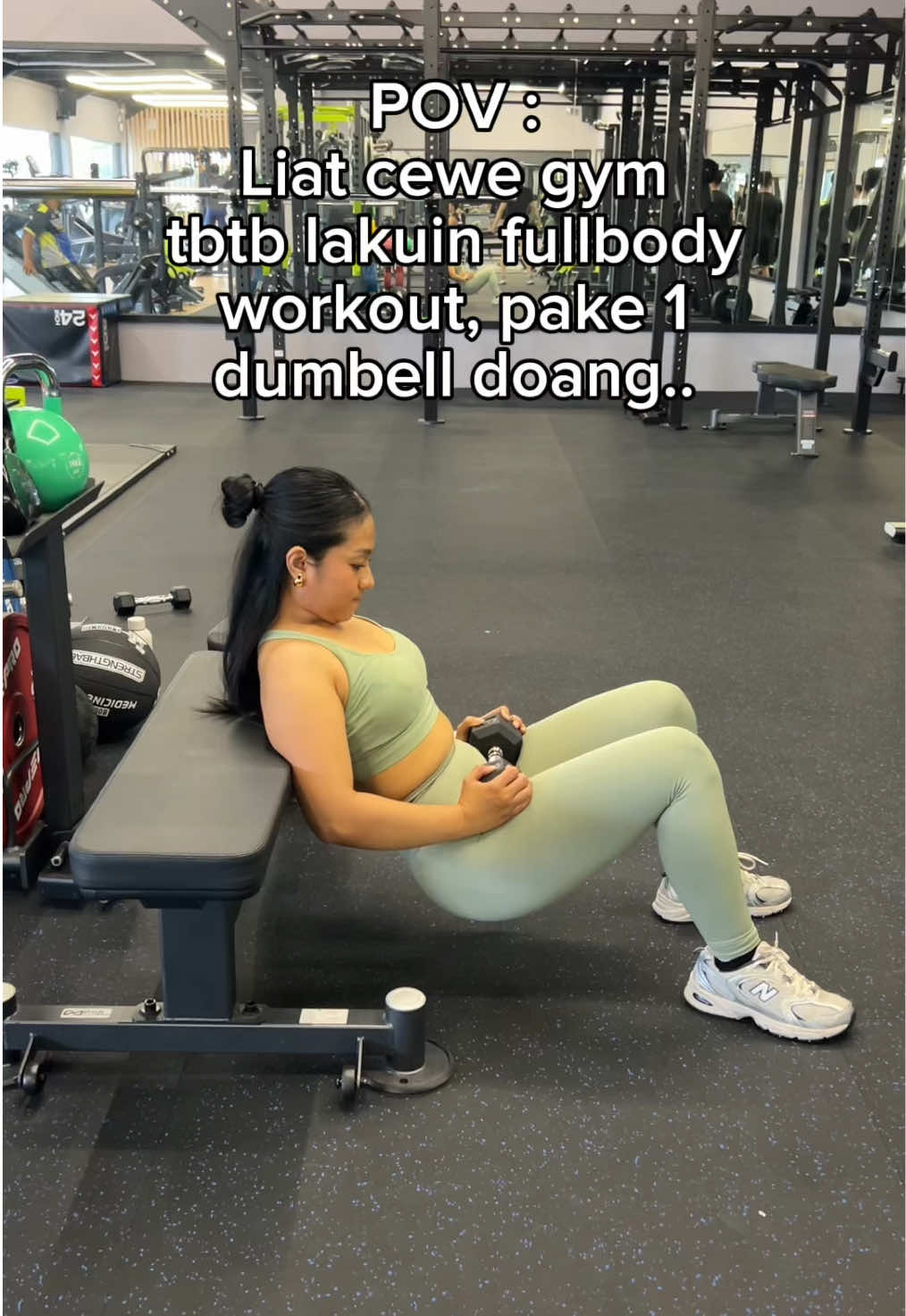 1 dumbbel aja bisa melatih semua fullbody loh #GymTok #gymtips #gymrat #fullbodyworkout #gympemula 